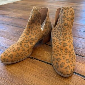 Matisse Tan Leopard Ankle Booties